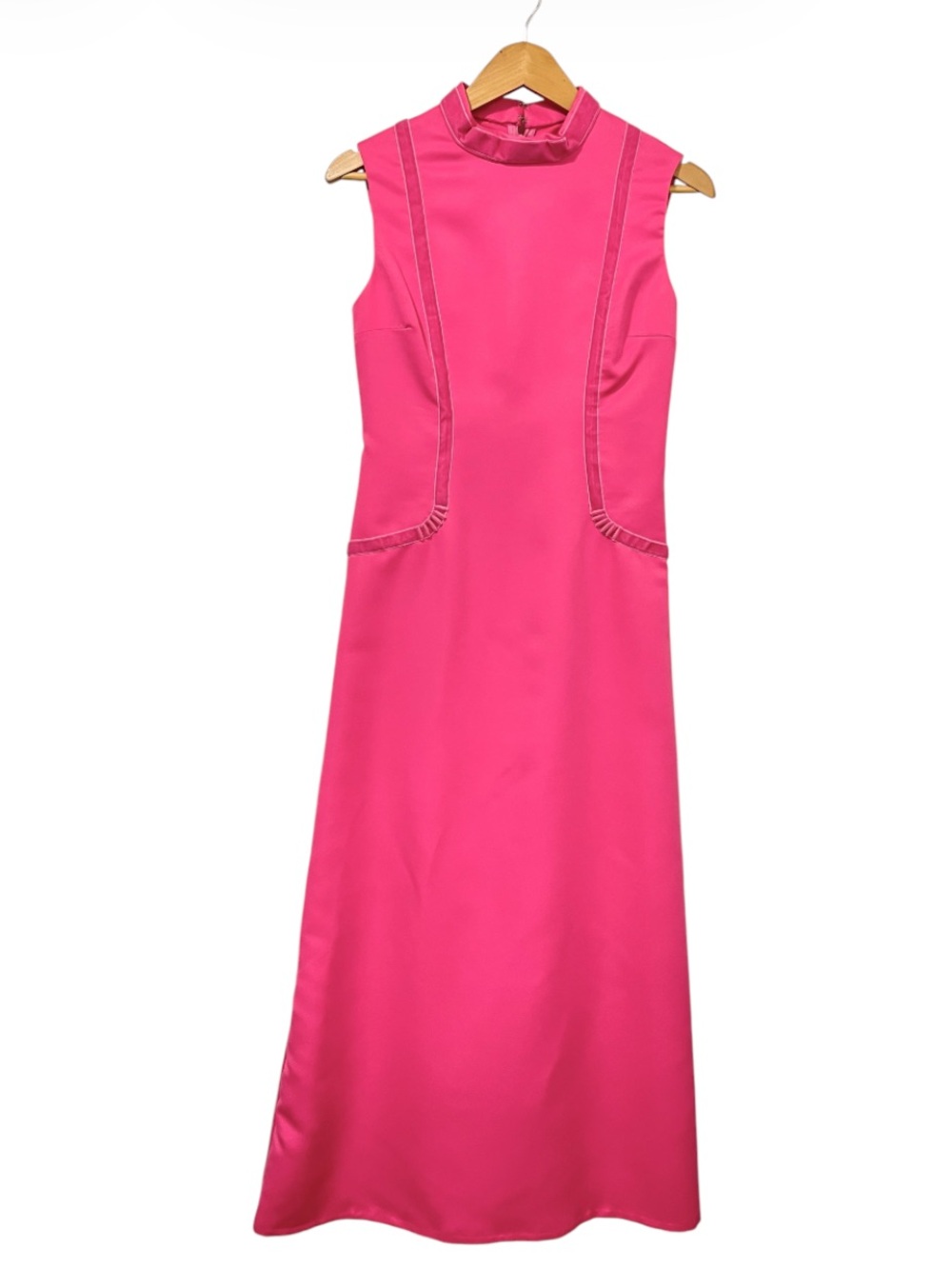 Vintage Handmade Sleeveless Pink Maxi Length Dress